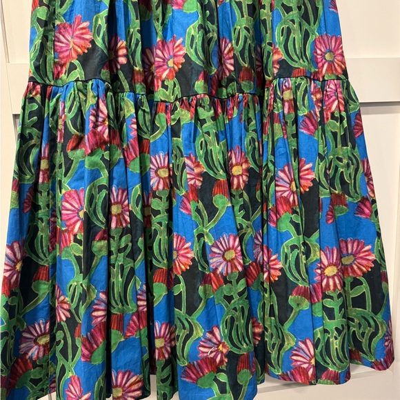 Gorgeous LA DoubleJ Floral Maxi Skirt Gerbera Print in Blue and Pink - Picture 4 of 9